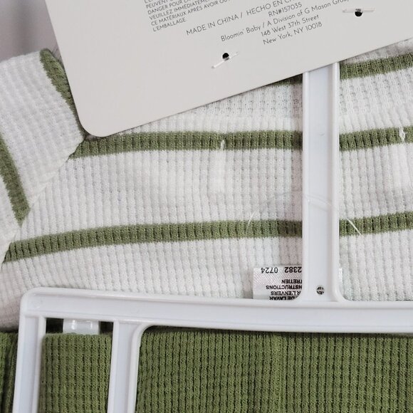 Rz Unisex Baby Rachel Zoe 3 Piece Set 6-9 Months Slouchy Hat Top Pants Olive - Picture 8 of 14